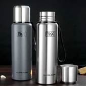 Kapris Çift Katlı Paslanmaz Çelik Termos 750ML Gümüş Kap-295 - 1