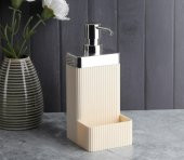 Perotti 13142 Lisbone Krem Gümüş Sıvı Sabunluk - 1