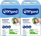 Canped Hasta Bezi Yetişkin Bel Bantlı Polietilen Medium-M Orta Boy 18 Adet (2PK*9) - 1