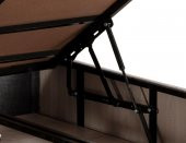 Niron Silver Baza ve Başlık Seti 140x190 cm Çift Kişilik Kaydırmaz Kumaşlı Gri Keten Baza ve Başlığı - 5