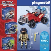 Playmobil City Action 71090 Yangın için Dörtçeker Arazi Aracı Geri Çekilebilir Motorlu, eğlenceli yaratıcı rol yapma oyu - 3