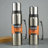 Kapris Çift Katlı Paslanmaz Çelik Kulplu Termos 1200 ml Gümüş KAP-284 - 1