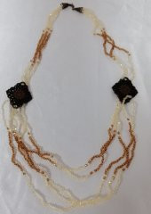 Kristal Boncuk İşlemeli Kolye - 1