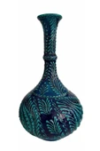 El Yapımı Gözyaşı Çini Vazo 30 cm - 2