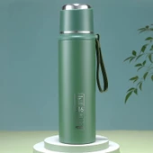 Kapris Çift Katlı Paslanmaz Çelik Termos Yeşil 1 Litre Kap-294 - 1