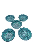 Reçellik, Sosluk, Çerezlik Çini Kase Seti 5 'li Çap 8cm - 1