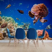 Denizaltı Balık ve Kaplumbağ Manzaralı Duvar Kağıdı thumbnail 5