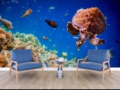 Denizaltı Balık ve Kaplumbağ Manzaralı Duvar Kağıdı thumbnail 6