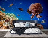 Denizaltı Balık ve Kaplumbağ Manzaralı Duvar Kağıdı thumbnail 2