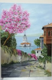 Manzara Desenli Yağlı Tablo - 1