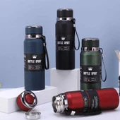 Kapris Modern Paslanmaz Çelik Termos Kırmızı 1 Litre Kap-293 - 4