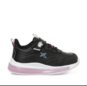 Kinetix Stach Pu Siyah-Pembe Işıklı Cırtlı Kız Çocuk Spor Ayakkabı - 3