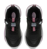 Kinetix Stach Pu Siyah-Pembe Işıklı Cırtlı Kız Çocuk Spor Ayakkabı - 5