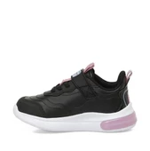 Kinetix Stach Pu Siyah-Pembe Işıklı Cırtlı Kız Çocuk Spor Ayakkabı - 4