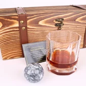 Churchill Viski Bardağı Gri Küre Mermer Viski Taşı Cep Matarası Sandıklı - 6