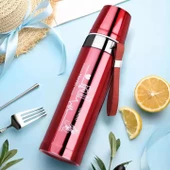 Kapris Çift Katlı Paslanmaz Çelik Termos Kırmızı 750 ml Kap-288 - 1