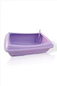 Taşırmayan Dev Büyük Derin Kocaman Mor Kedi Köpek Evcil Hayvan Kürekli Kum Kabı Tuvaleti Wcsi Kutusu - 1