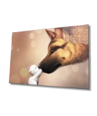 Hayvanlar Dekoratif ve Modern Cam Tablo - 1