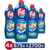 Pril Elde Yıkama Sıvı Bulaşık Deterjanı 4 x 675G 'limon 5+ Etki, Kendinden Yağ Çözme Etkisi - 1