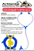 Steteskop Yapım Seti 1 Paket Basit Steteskop Modeli Steleskop Deney Seti Proje Tasarım Eğitici Okul Seti - 1