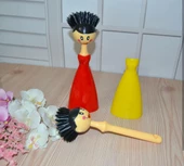 3B Trend Figürlü Bulaşık Temizlik Fırçası Banyo Mutfak Lavabo Bulaşık Temizleme Fırçası- 1 ADET - 1