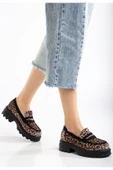 Leopar Günlük Yüksek Tabanlı Loafer Ayakkabı - 2