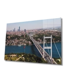 İstanbul Manzarası Boğaz Köprü Dekoratif ve Modern Cam Tablo - 1