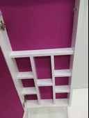 Ayna 12968 Takı Dolap Boy Ayna Ahşap Kayın MDF Parlak Beyaz Lake Klasik El yapım - 2