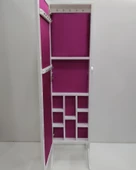 Ayna 12968 Takı Dolap Boy Ayna Ahşap Kayın MDF Parlak Beyaz Lake Klasik El yapım - 5