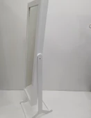 Ayna 12968 Takı Dolap Boy Ayna Ahşap Kayın MDF Parlak Beyaz Lake Klasik El yapım - 1