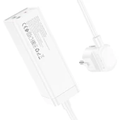 30W 2 Type-C - 1 USB-A PD Şarj Aleti, 1,5 m kablo 2500 Watt Destekli Priz Amerikan Ingiliz Fiş Dönüştürücü - 3
