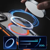 iPhone 15 Kılıf Magsafe Şarj Özellikli Renkli Kenar Airbag Şeritli Lamer Kapak thumbnail 3