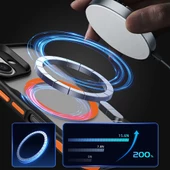 iPhone 16 Kılıf Magsafe Şarj Özellikli Renkli Kenar Airbag Şeritli Lamer Kapak thumbnail 3