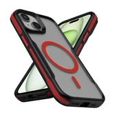 iPhone 13 Kılıf Magsafe Şarj Özellikli Renkli Kenar Airbag Şeritli Lamer Kapak thumbnail 12