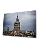 İstanbul Galata Kulesi Dekoratif ve Modern Cam Tablo - 1