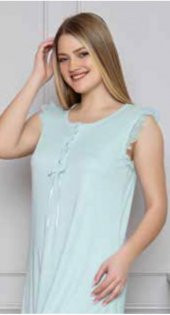 LİMİSSİ 313 Mavi Hamile Lohusa Dantelli Gecelik - 3
