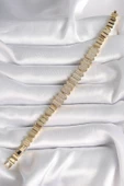 Pirinç Gold Renk Zirkon Taşlı Xuping Exclusive VIP Seri Kadın Bileklik - TJ-BB6509 thumbnail 2