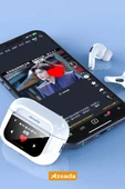 Azeada Dokunmatik Ekranlı Tws Bluetooth Kulaklık Tüm Cihazlara Uyumlu BT12 - 3