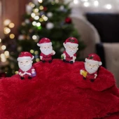 4  ADET NOEL BABA BİBLO DEKORATİF BİBLO NOEL SÜSLERİ YILBAŞI HEDİYELERİ NOEL BABA VİTRİN DEKOR OBJE - 1