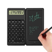 Hesap Makinası Silinebilir LCD Yazı Tabletli Kalemli Katlanabilir Bilimsel Hesap Makinesi - 4