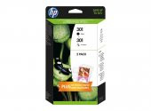 HP 301 J3M81A Siyah ve Renkli Kartuş Avantaj Paket - 2