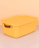 1 Adet 10 Litre Saklama Kabı, Çok Amaçlı Düzenleyici Kapaklı Kutu, Dekoratif Saklama Kutusu, 35x25x15cm - 2