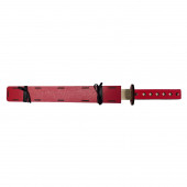 Ahşap Japon Samuray-Ninja Katana Kılıcı, Kırmızı - 2