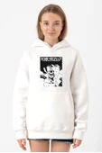 Cowboy Bebop Spike See You Space Cowboy Beyaz Kadın 3ip Kapşonlu Sweatshirt thumbnail 1