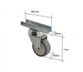 Sehpa Tekerleği Masa Tekerleği Sunta Kanallı Uzun Tip Tekerlek 4 Aadet - 2