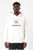 G-Dragon Peaceminusone Beyaz Erkek 3ip Kapşonlu Sweatshirt - 1