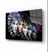 Maske Dekoratif ve Modern Cam Tablo - 2
