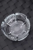 4 Adet Cam Kristal Lüks Küllük - Kül Tablası - Yuvarlak Kül Tabağı - 2