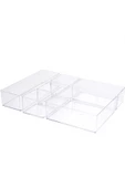 6 Parça Makyaj Takı Hobi Malzemesi Düzenleyici Organizer Kutu - 6