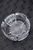 2 Adet Cam Kristal Lüks Küllük - Kül Tablası - Yuvarlak Kül Tabağı - 2